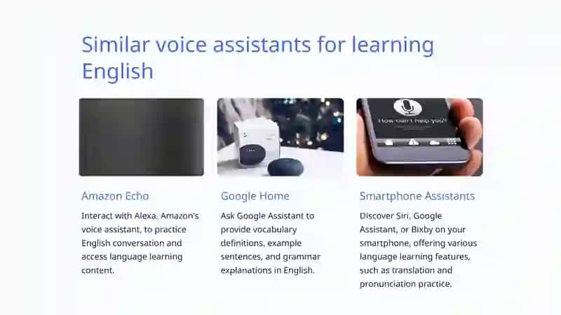 Voice assistance for learning English 3