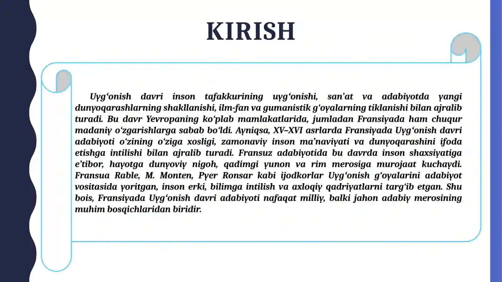 Fransiyada uyg'onish davri adabiyoti 3