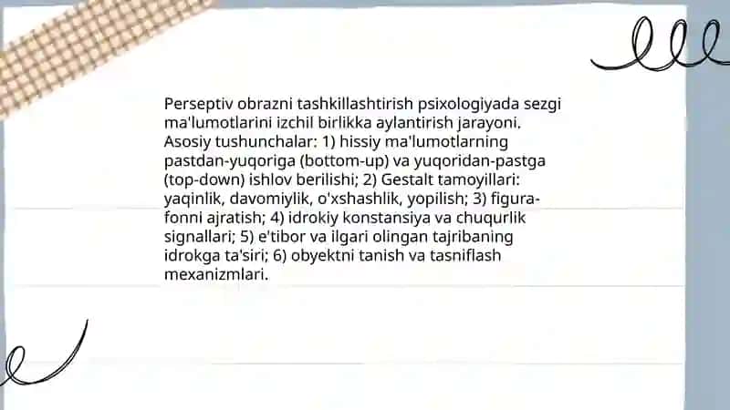 Perseptiv obrazni tashkillashtirish 3