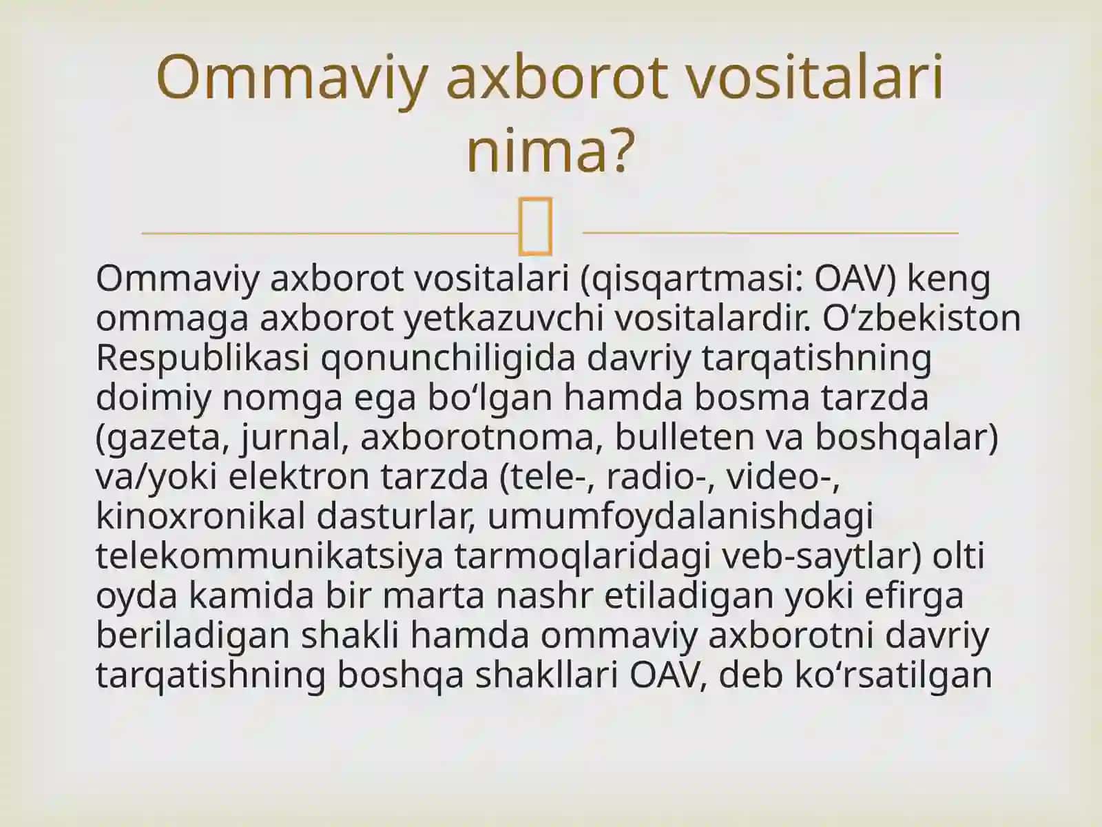 Ommaviy axborot vositalari 3