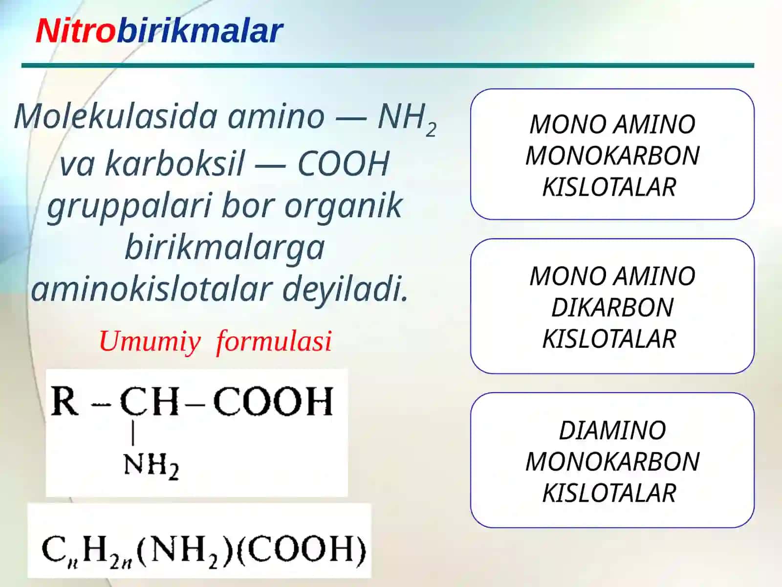 AMINO KISLOTALAR VA 3