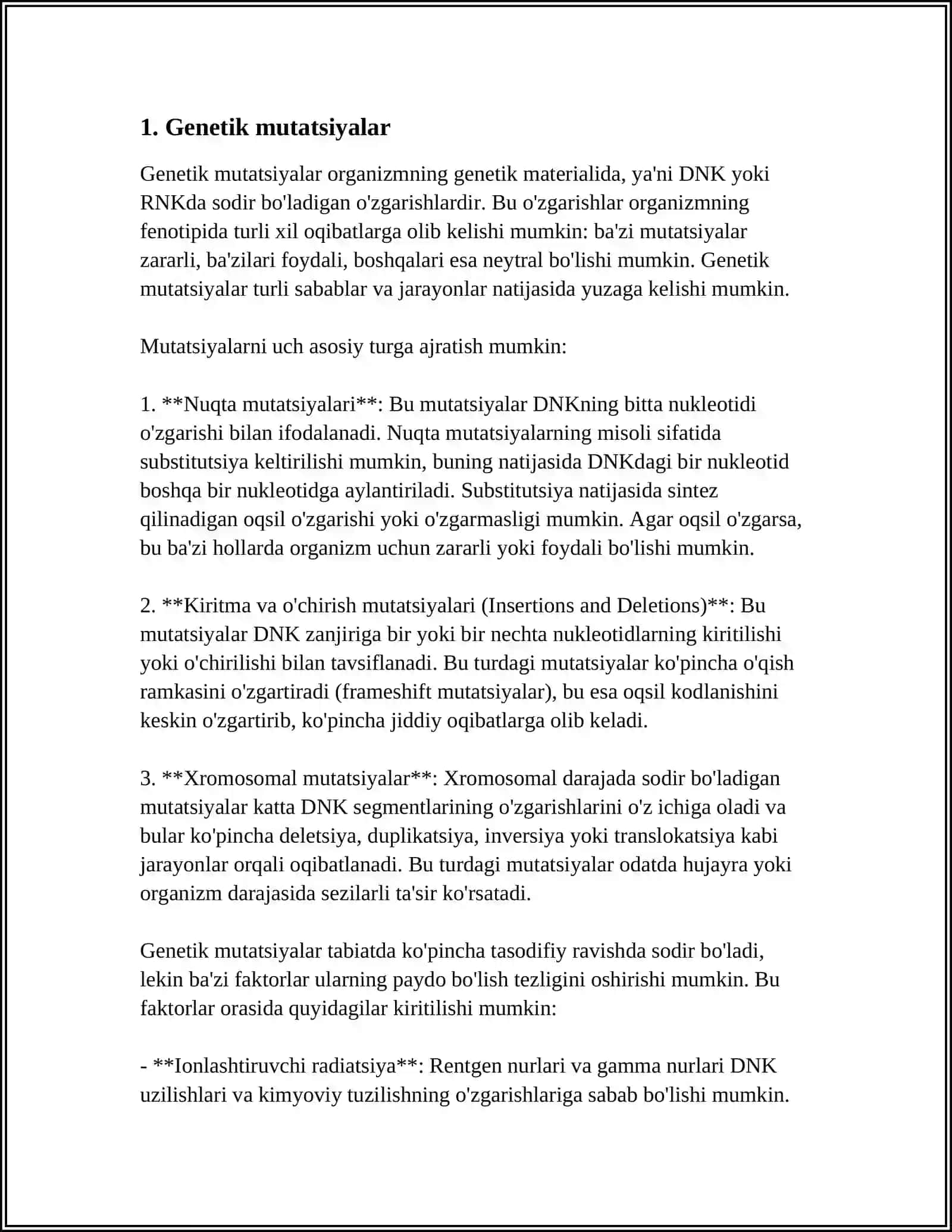 NOMUNTAZAM KOʻPAYISHNING GENETIK MEXANIZMI 3