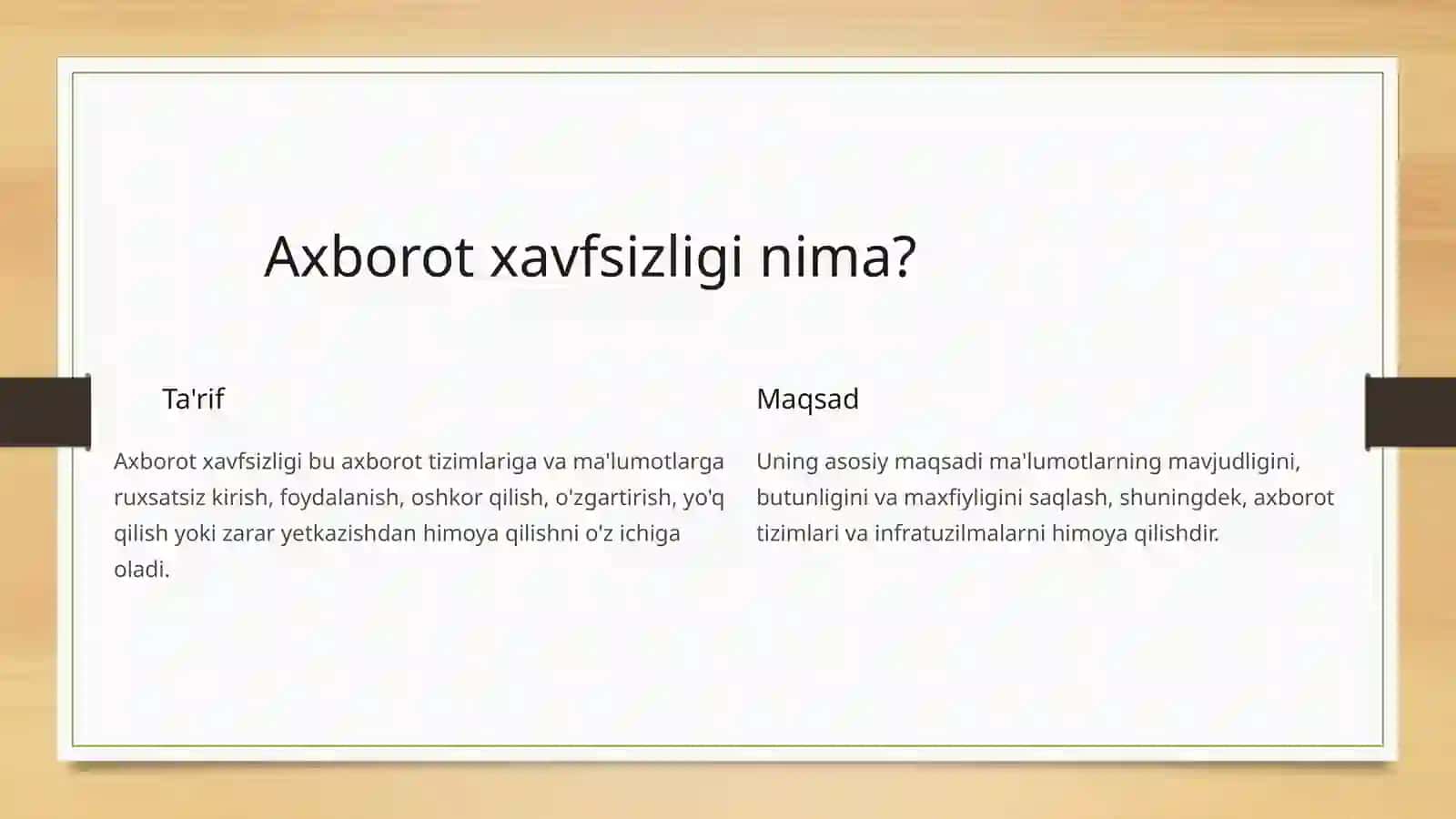 Axborot xavfsizligining mohiyati va unga tahdidlar 3