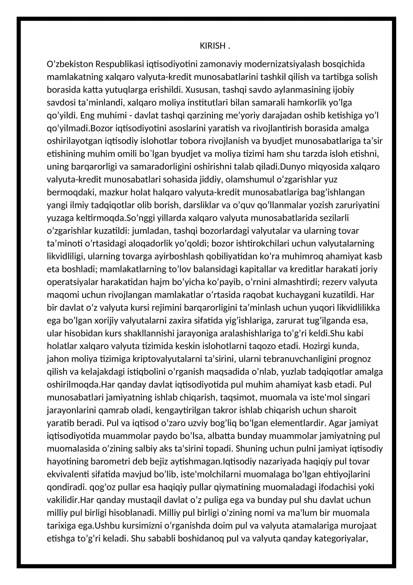 Xalqaro valyuta tizimlari va ularning o’zgarishi 3