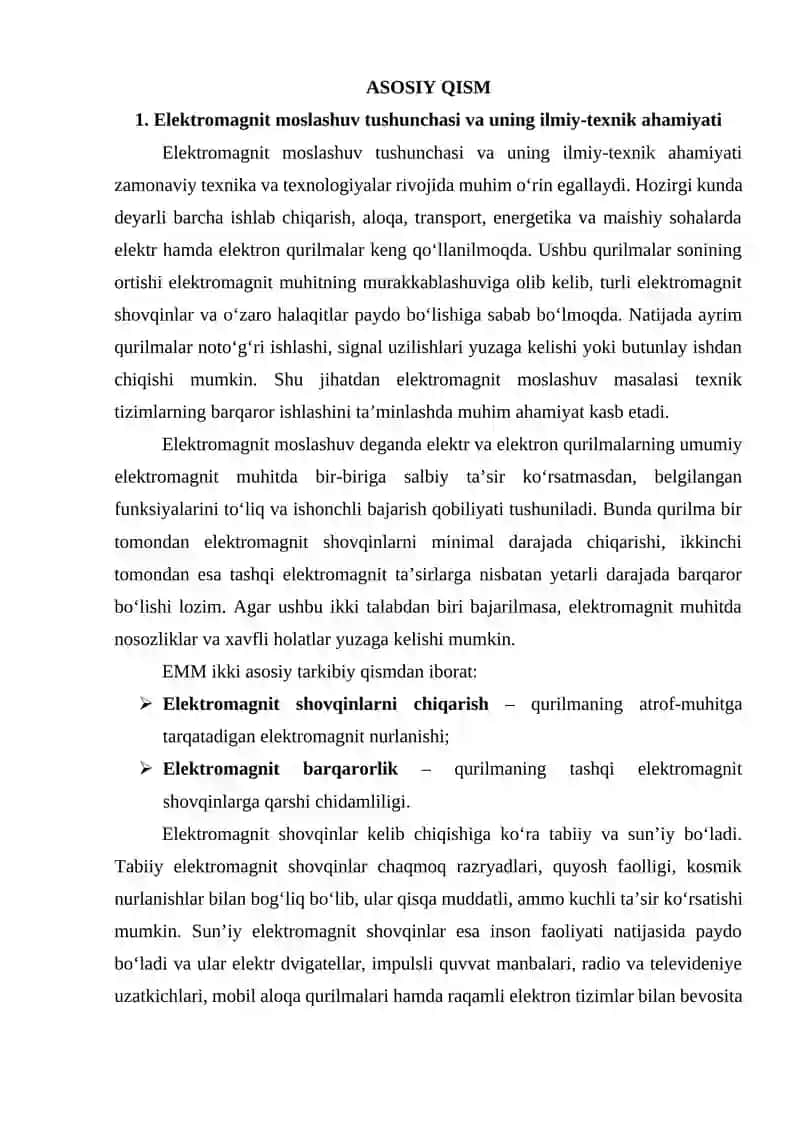 Elektromagnit moslashuv xalqaro va milliy standartlari 3