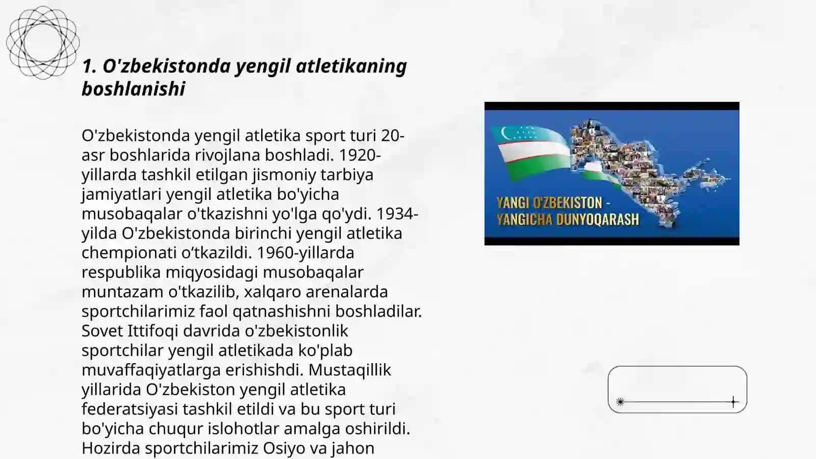 O'zbekistonda yengil atletikaning rivojlanishi va tarixi 3