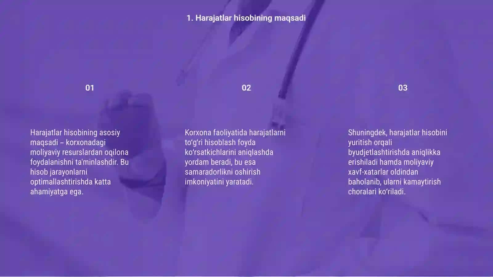 Harajatlar hisobi 3