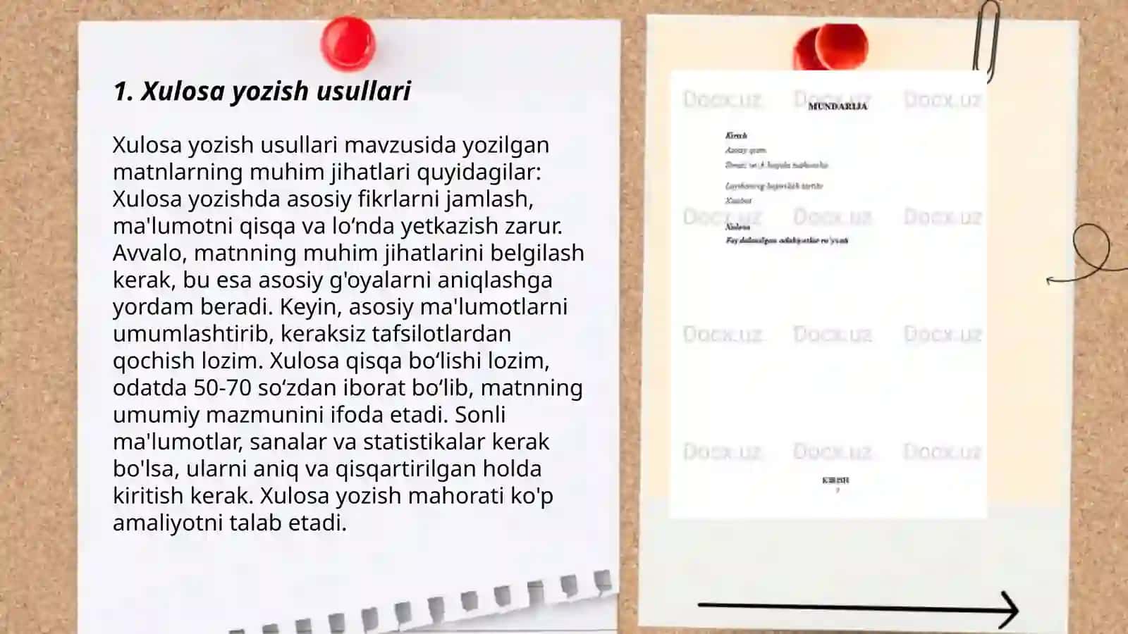 Xulosa yozish usullari 3