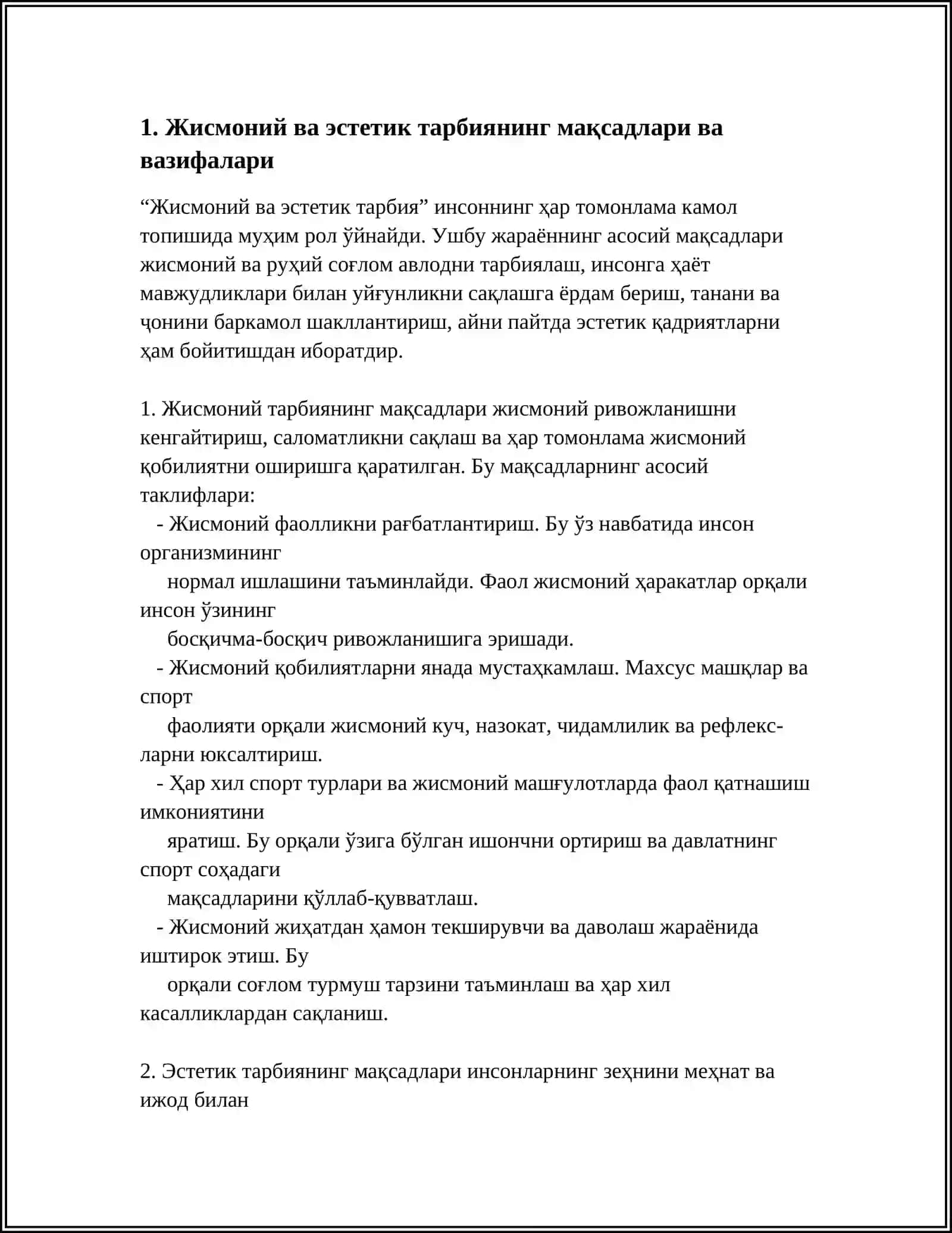 ЖИСМОНИЙ ВА ЭСТЕТИК ТАРБИЯ 3