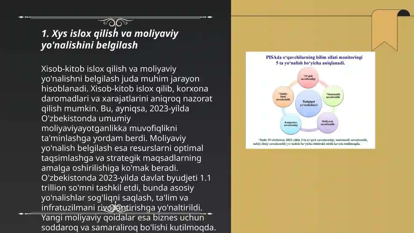 Xys islox qlish tzimida moliyaviy resuslar mavzusi 3