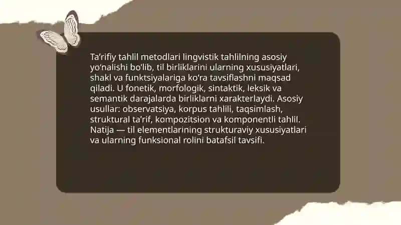Lingvistik tahlil metodlari 3