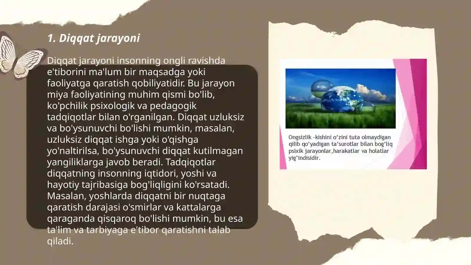 Psixik jarayonlar yuzaga kelishi 3