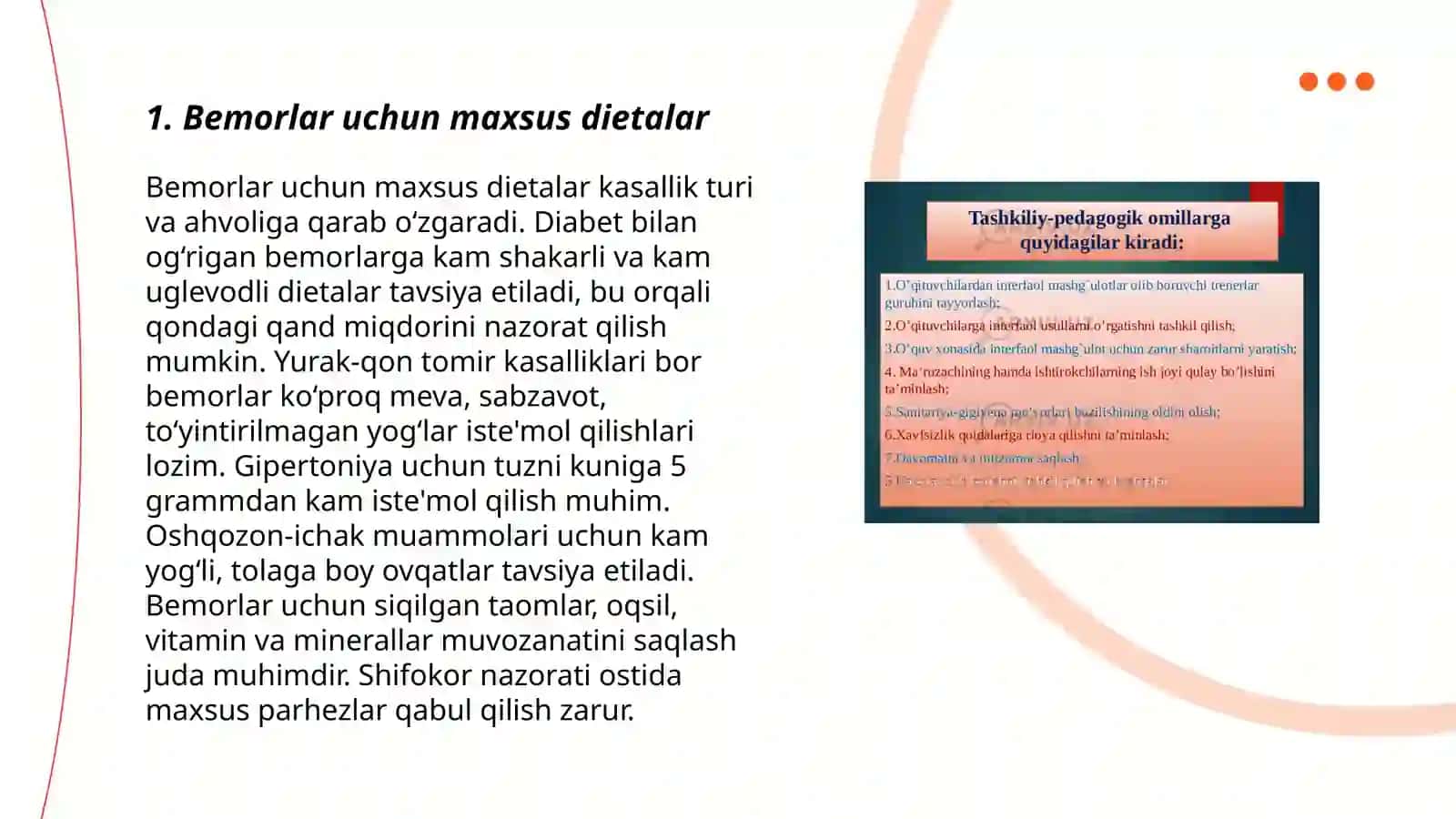 Bemorlar uchun maxsus dietalar 3