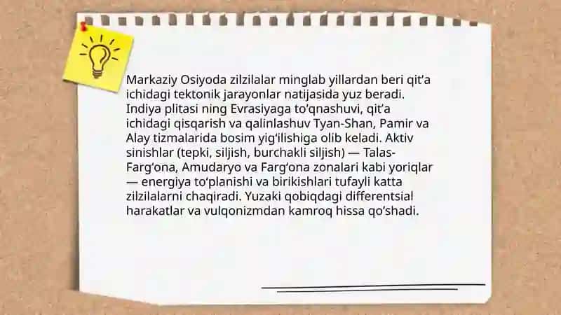 O'rta Osiyoda zilzila jarayoni 3