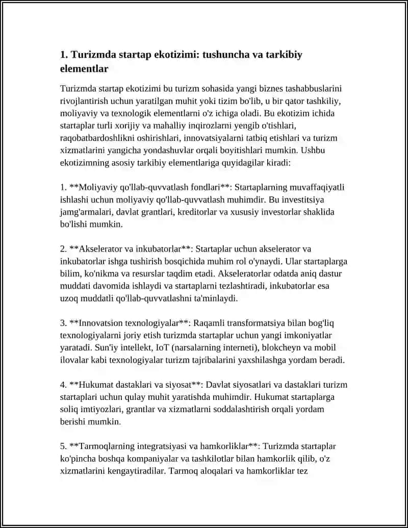 Turizmda Startap Ekotizimi 3