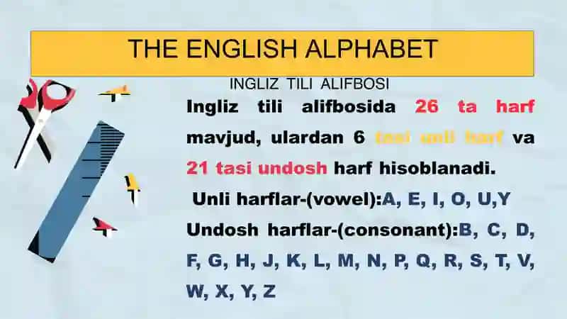 Ingliz tili alifbosi va tovushlar 3