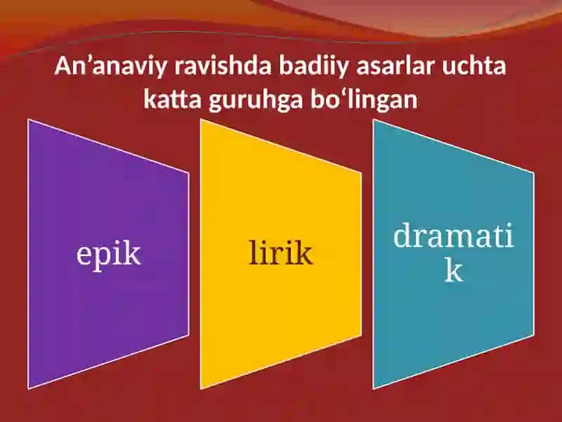 Adabiytur va janrlar 3