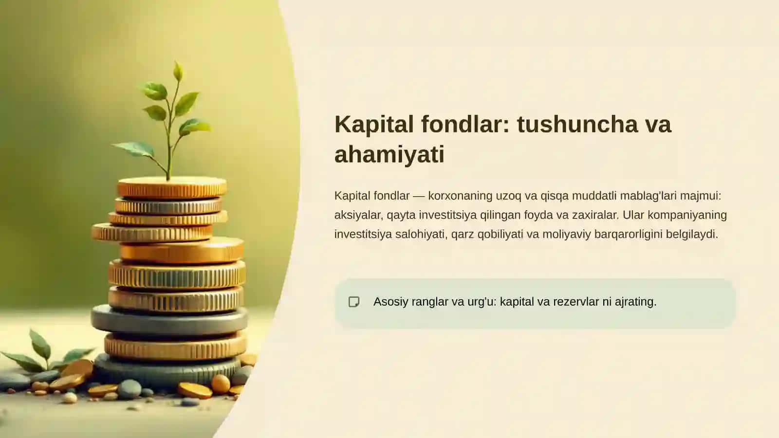 Kapital fondlar va moliyaviy natijalar hisobi 3