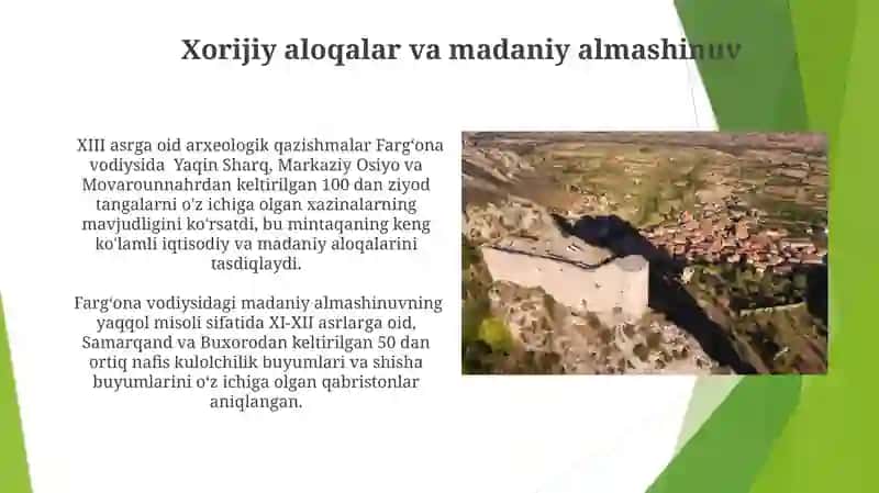 Farĝona vodiysi òrta asrlar arxeologiyasi 3