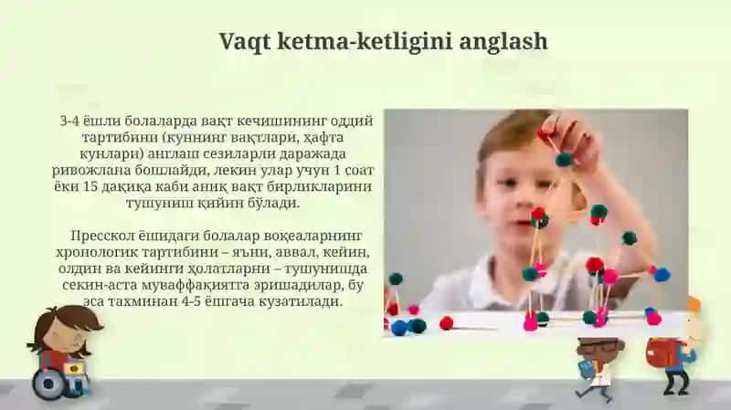 Vaqt haqidagi tasavvurlarni shakllantirish 3