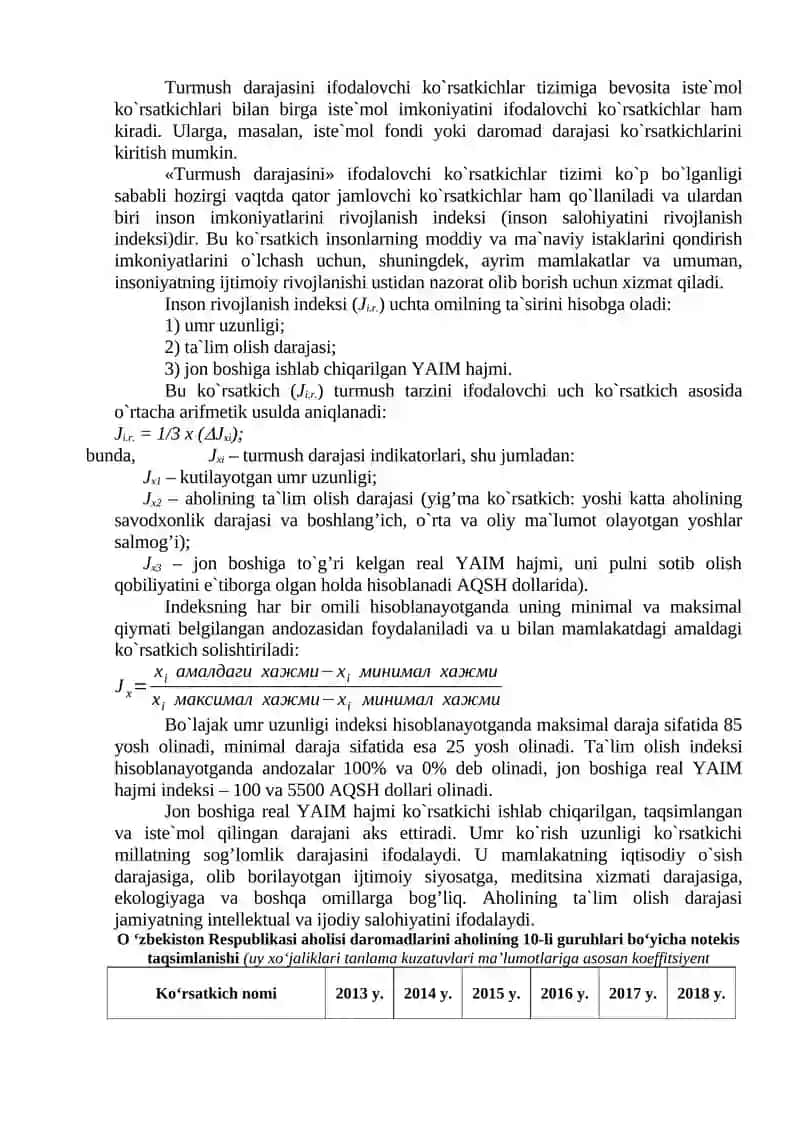 AHOLI TURMUSH DARAJASI STATISTIKASI 3