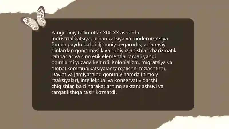 Yangi diniy ta'limotlar va sektalar Amirboyev anvar 3