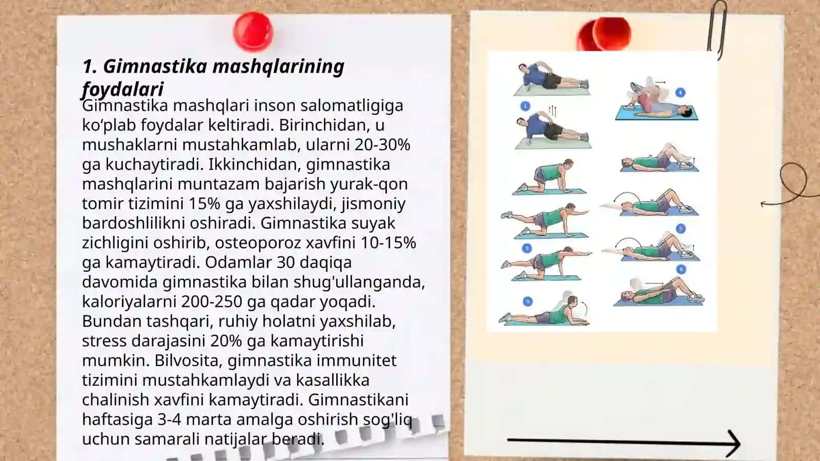 Gimnastika mashqlarini bajarish 3