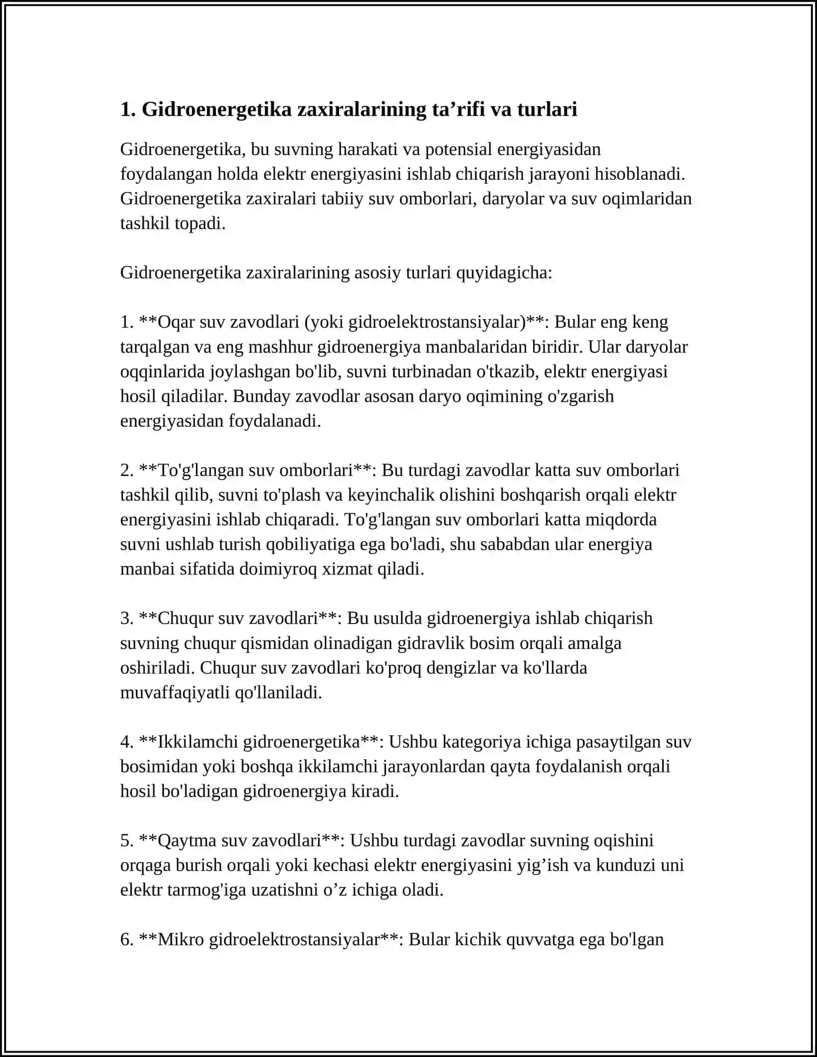 GIDROENERGETIKA ZAXIRALARI 3
