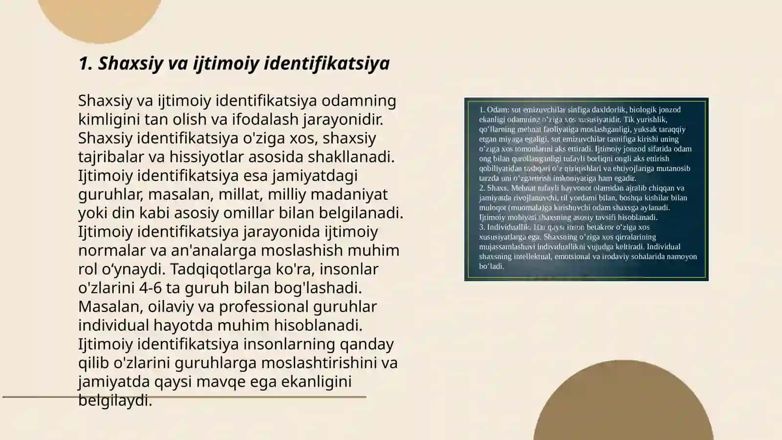 Shaxsiy shakllanishi va ijtimoiylashuvi 3
