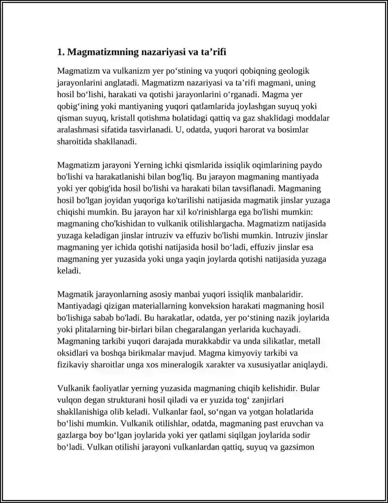 MAGMATIZM VA VULKANIZIM 3