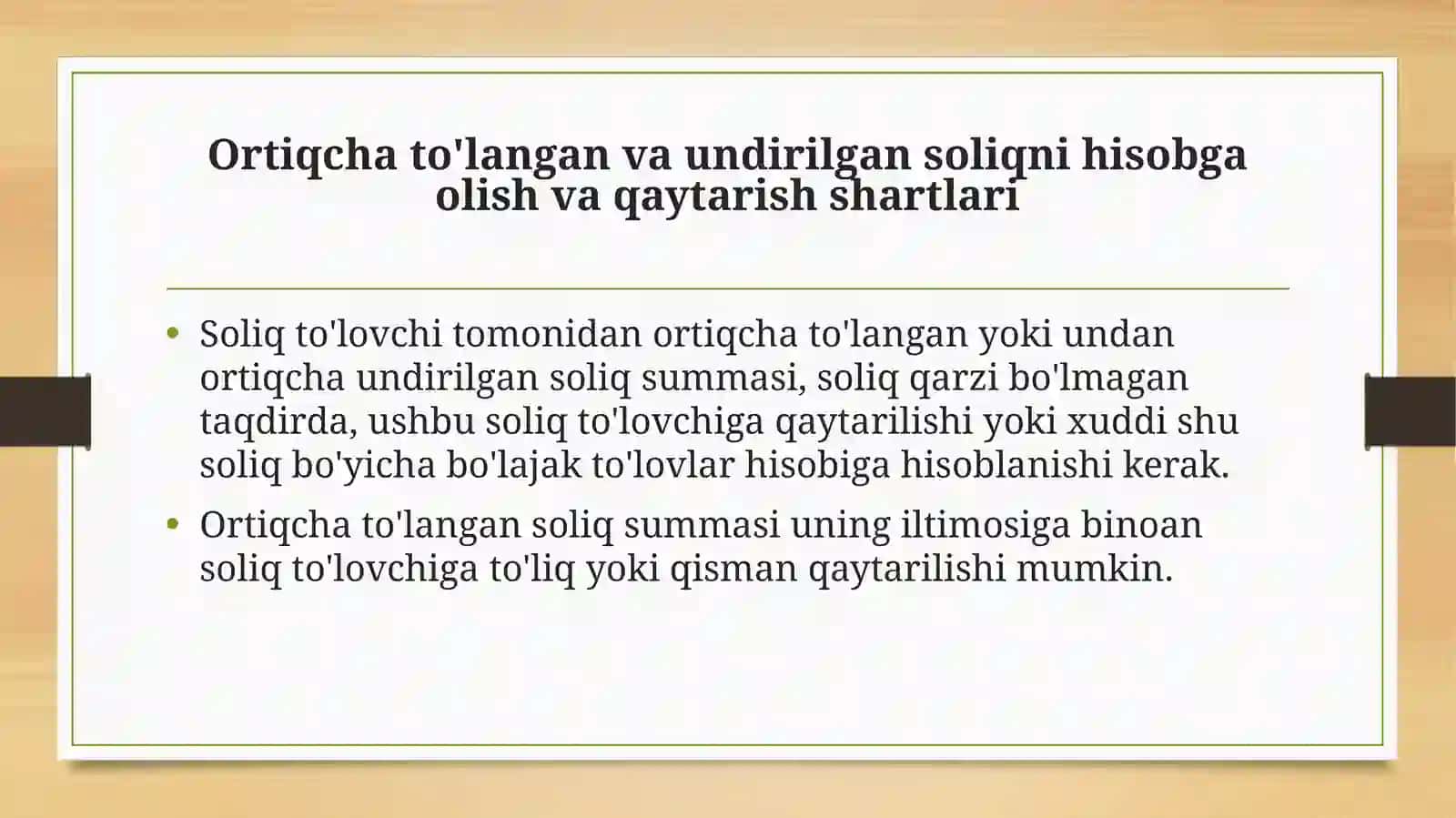 Ortiqchato'langan va undirilgan soliq 3