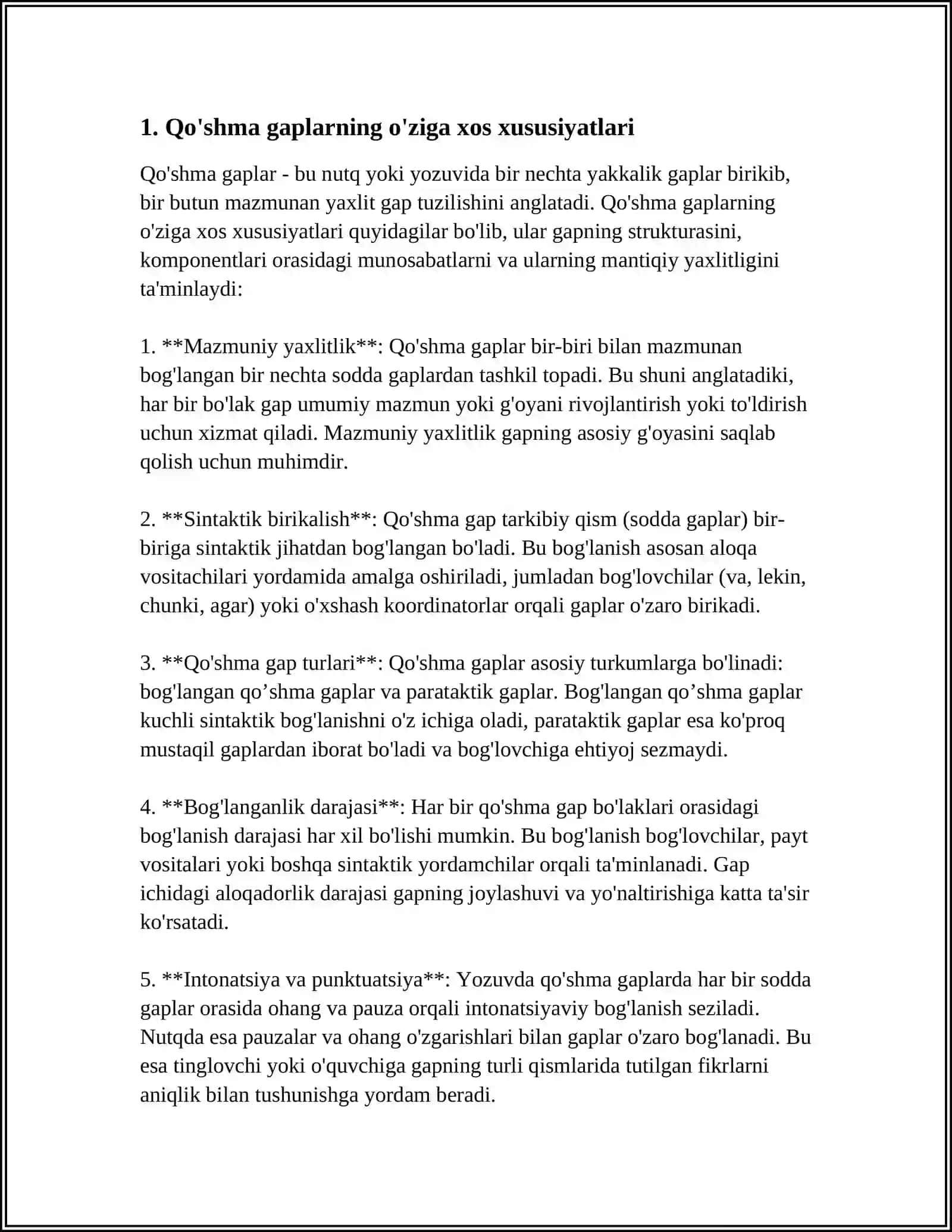 QO'SHMA GAPLAR TASNIFI BO'YICHA YANGICHA QARASHLAR 3