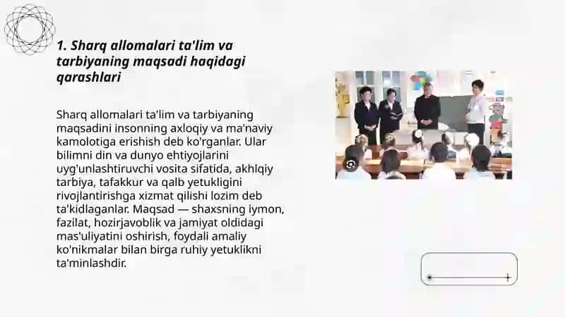 Sharq allomalarining tarbiya metodlari haqidagi fikrlari 3