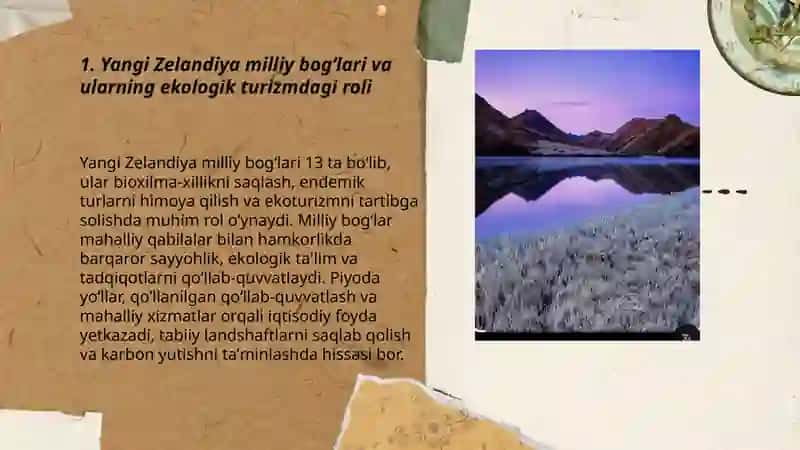 Yangi Zelandiya Ekologik Turizmi 3
