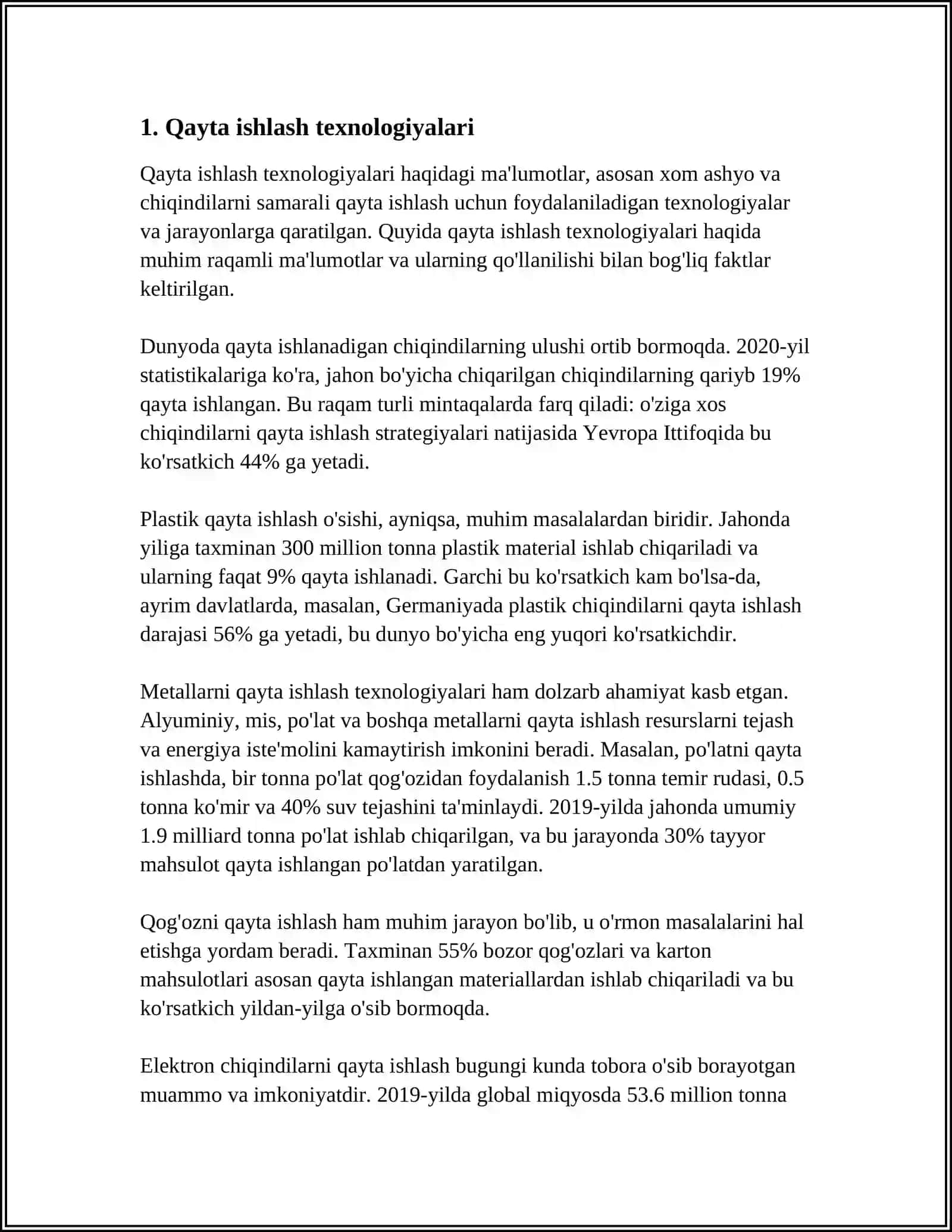 Qayta ishlash va gazni tozalash texnologiyalari 3
