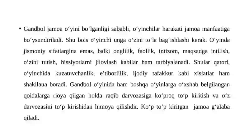 Gandbol ta'limi 3