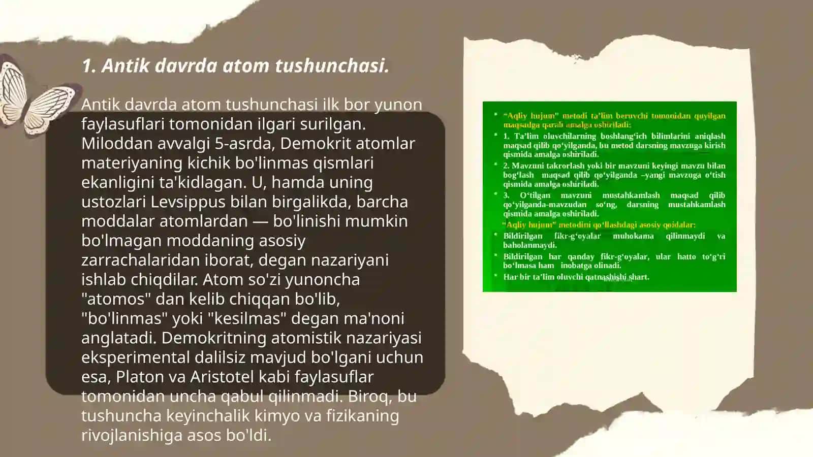 Yunon faylasuflarining atom va element tushunchalari 3