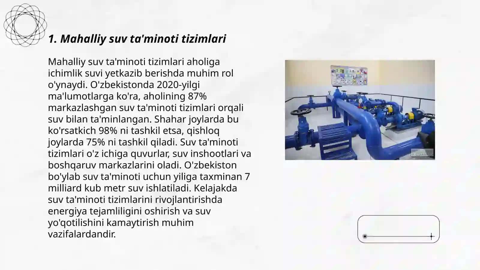 Mahalliy va markazlashgan suv taminoti haqida tushuncha 3
