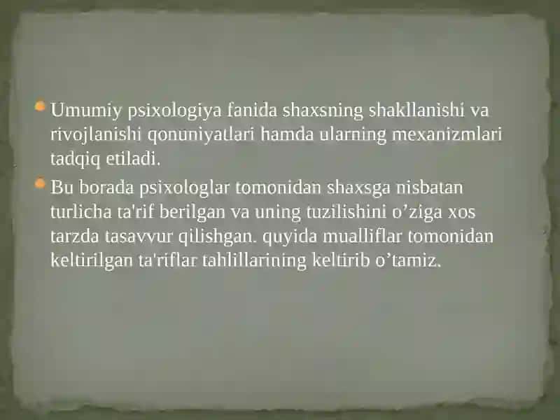 Sobiq sovet psixologiyasi shaxs tarifi 3