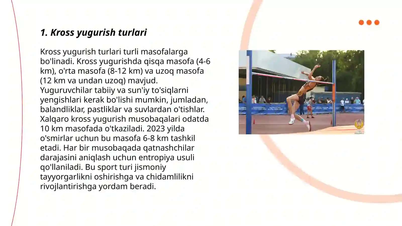 Kross yugurish turlari 3