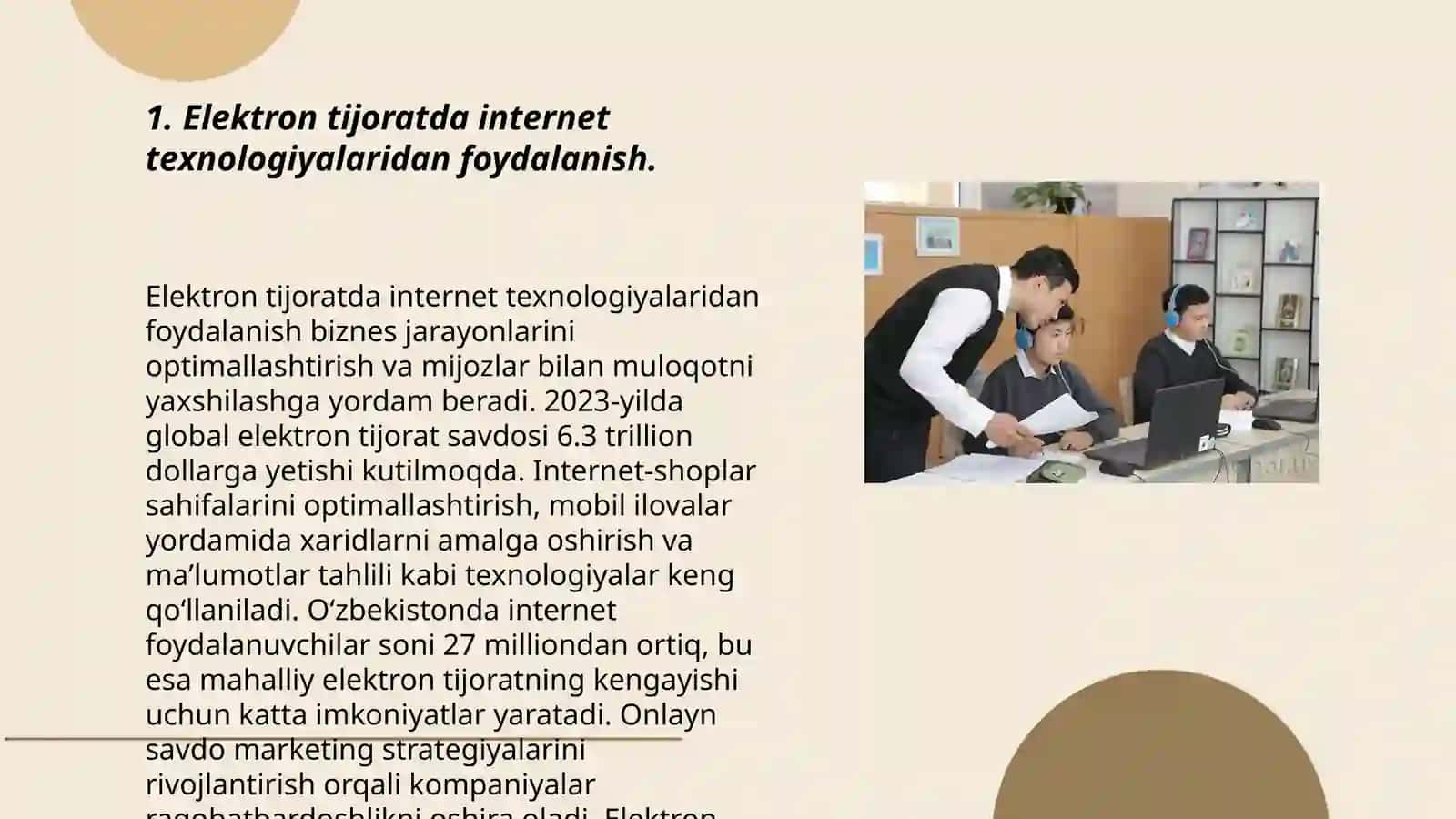 Milliy iqtisodiyotning turli sohalarida Internet texnologiyalaridan samarali foydalanish yo‘llari 3