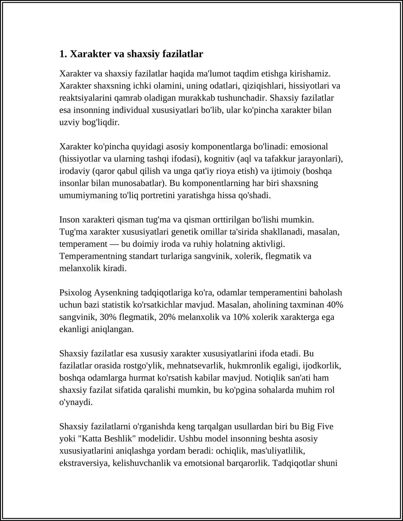 HARAKTER 3