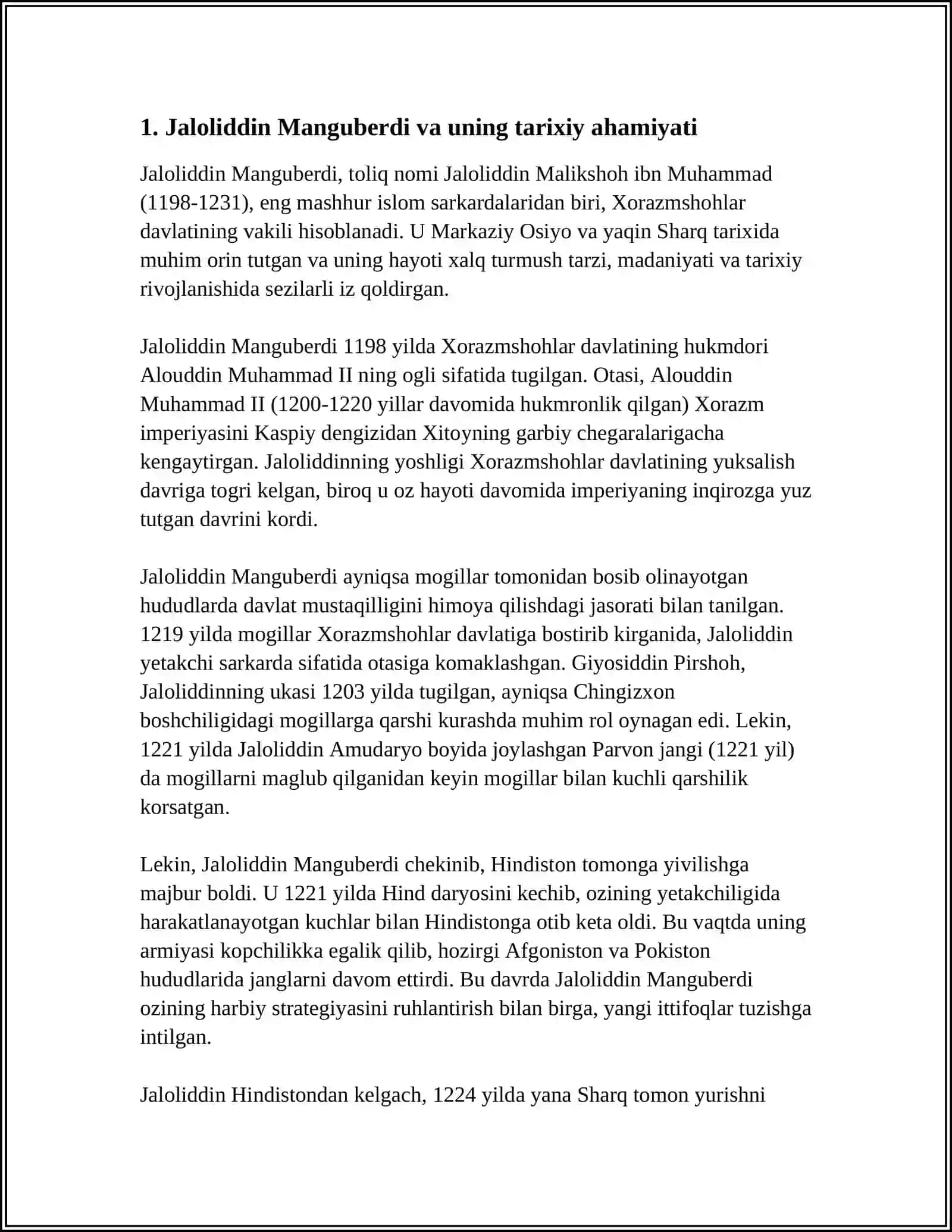 JALOLIDDIN MANGUBERDI-VATAN HIMOYACHISI 3