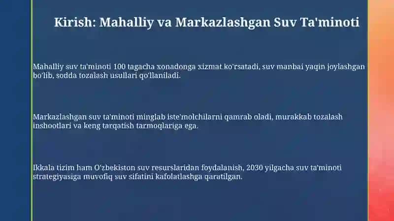 Mahalliy va markazlashgan suv ta'minoti 3