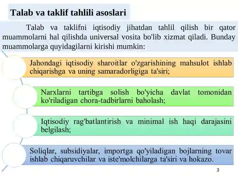 Talab va taklif tahlili asoslari 3