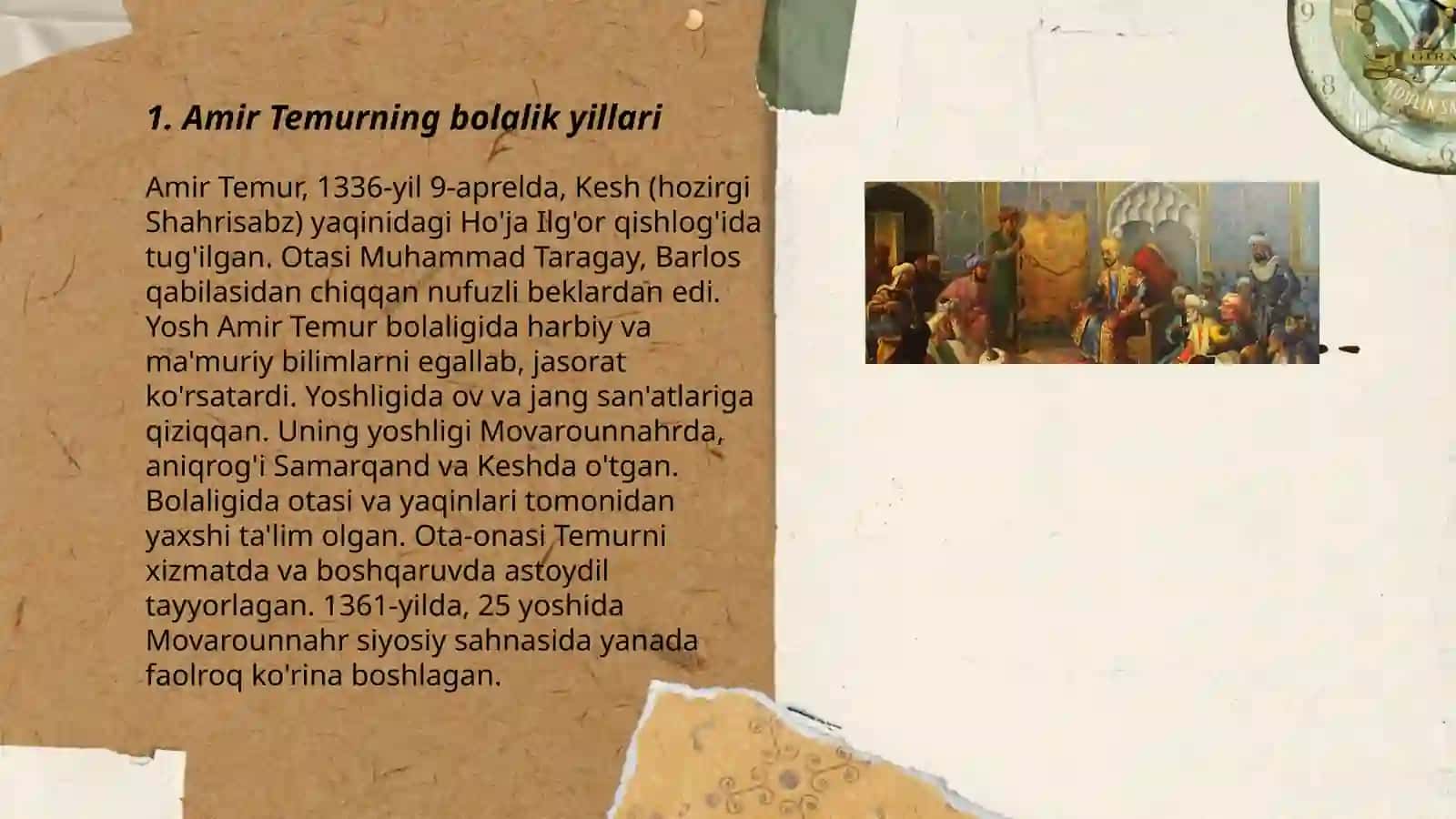 Amir Temurning bolalik yillari 3