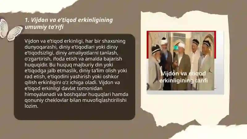 Vijdon va eʼtiqod erkinligining ta'rifi 3