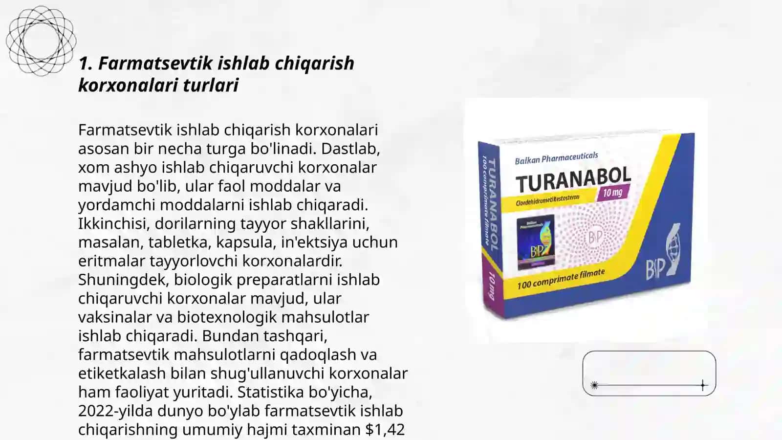 Farmatsevtik ishlab chiqarish korxonalari turlari 3