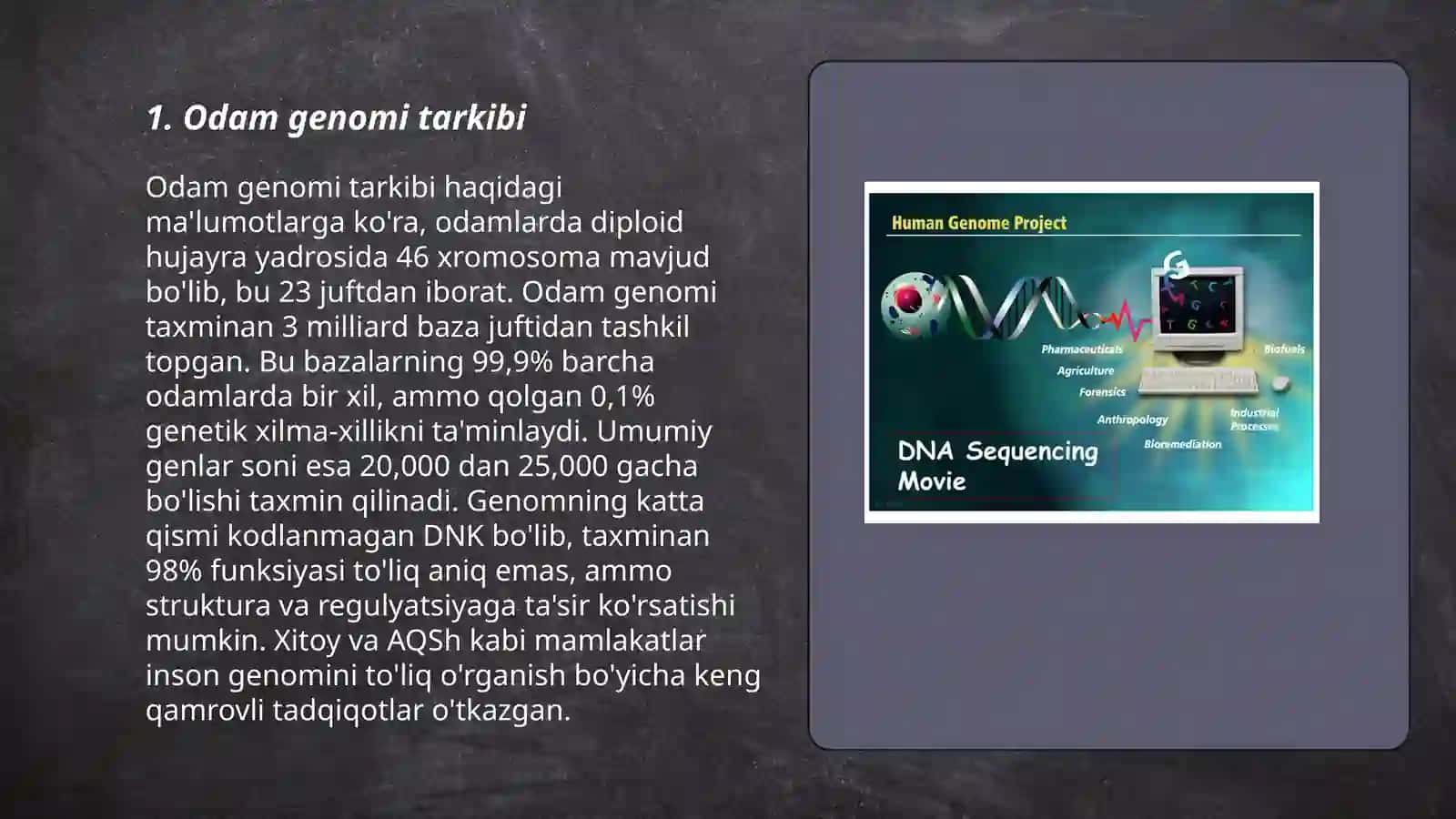 Odamlarning genomining tuzilishi 3