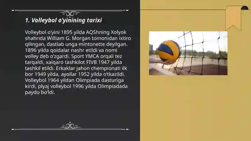 Volleybol o’yini haqida tushuncha 3